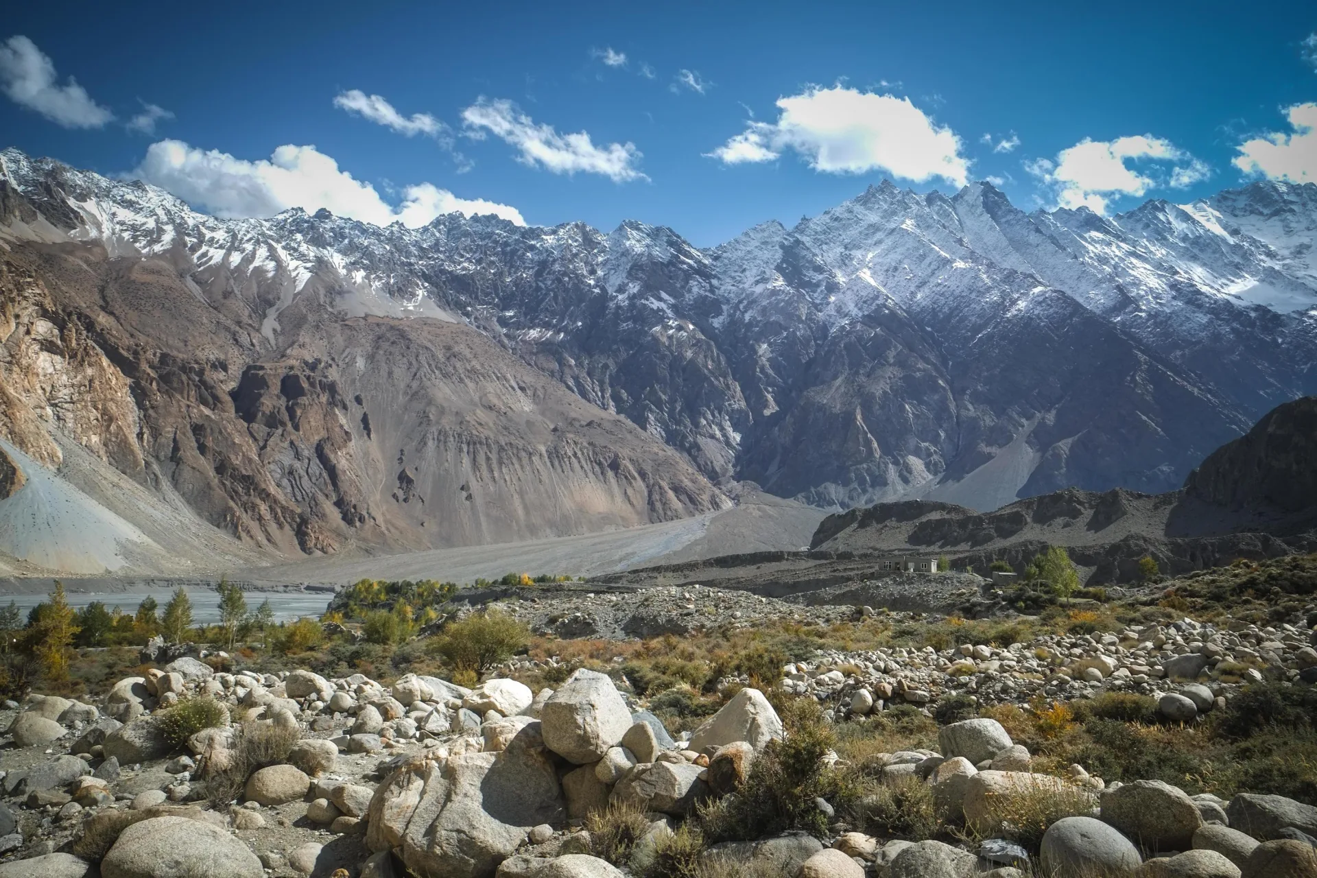 The rugged Karakoram landscape on the approach to K2 Base Camp