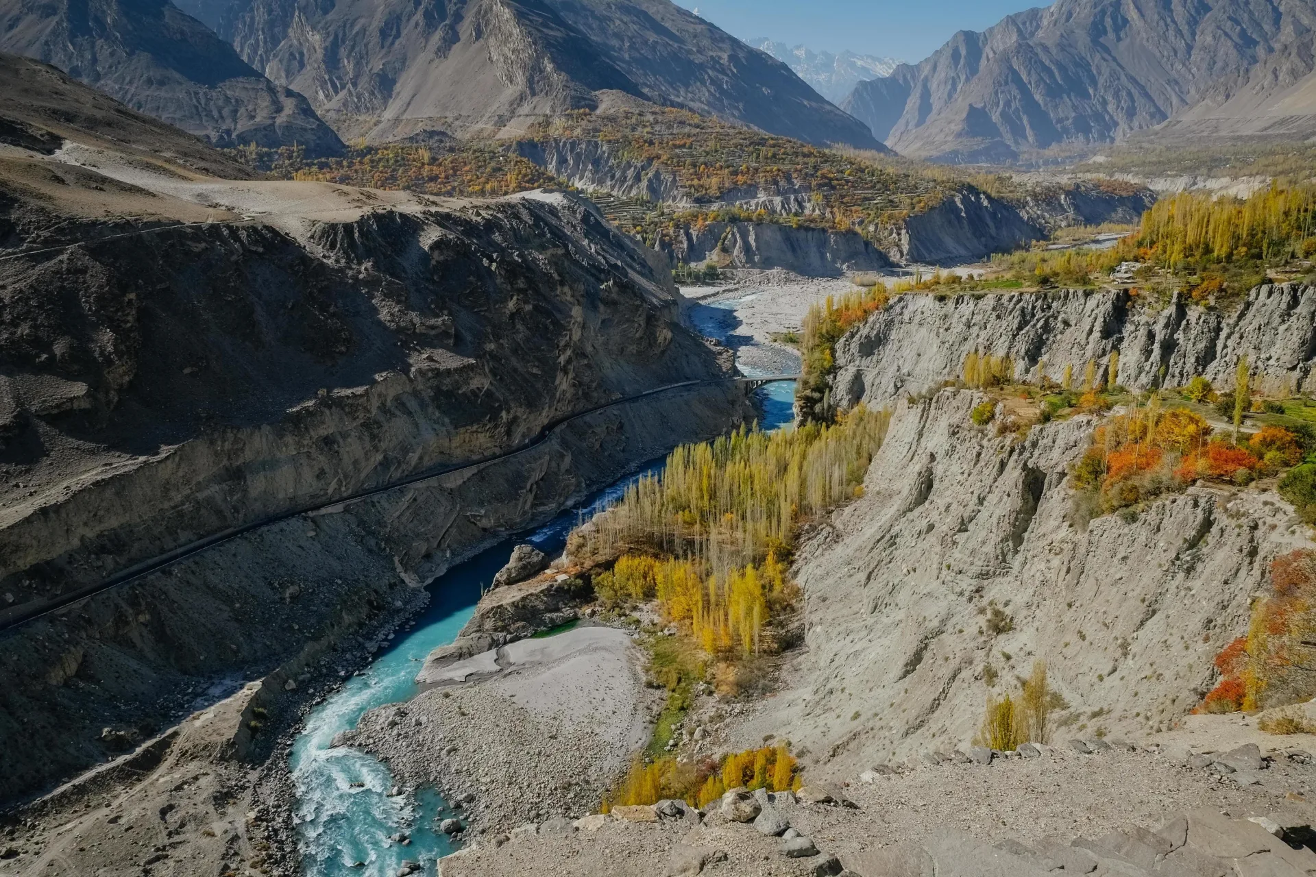 The river valleys leading to Nanga Parbat Base Camp