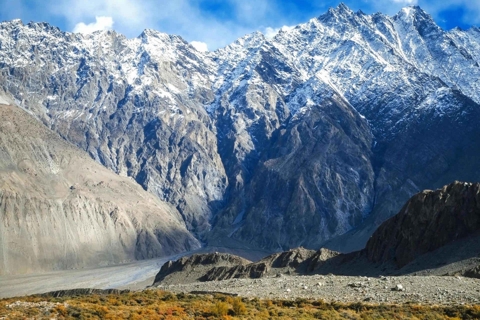 Snow-capped Karakoram peaks along the K2 expedition route