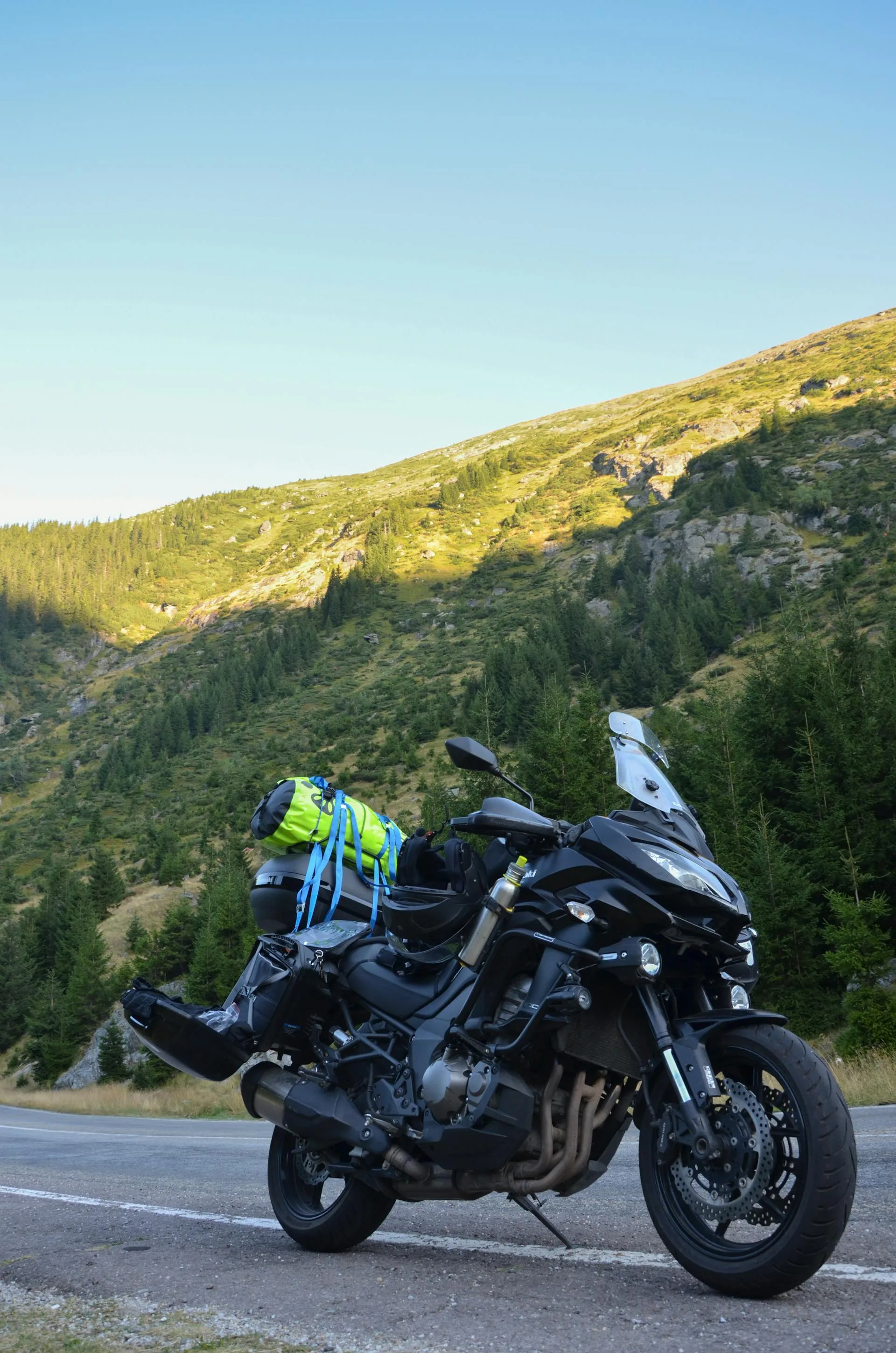 Motorcycle mountain landscape