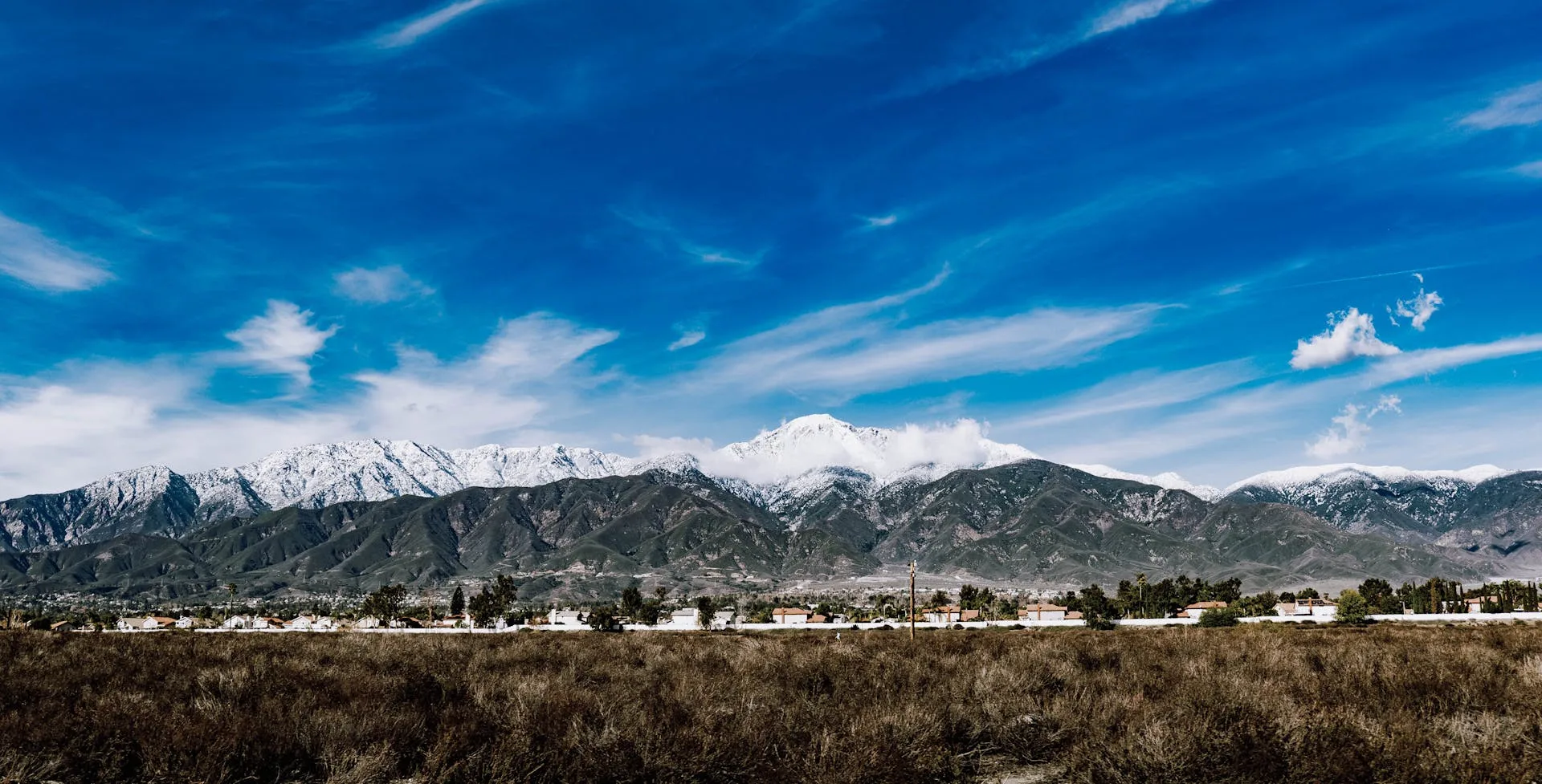 Panoramic view of snow-capped mountains