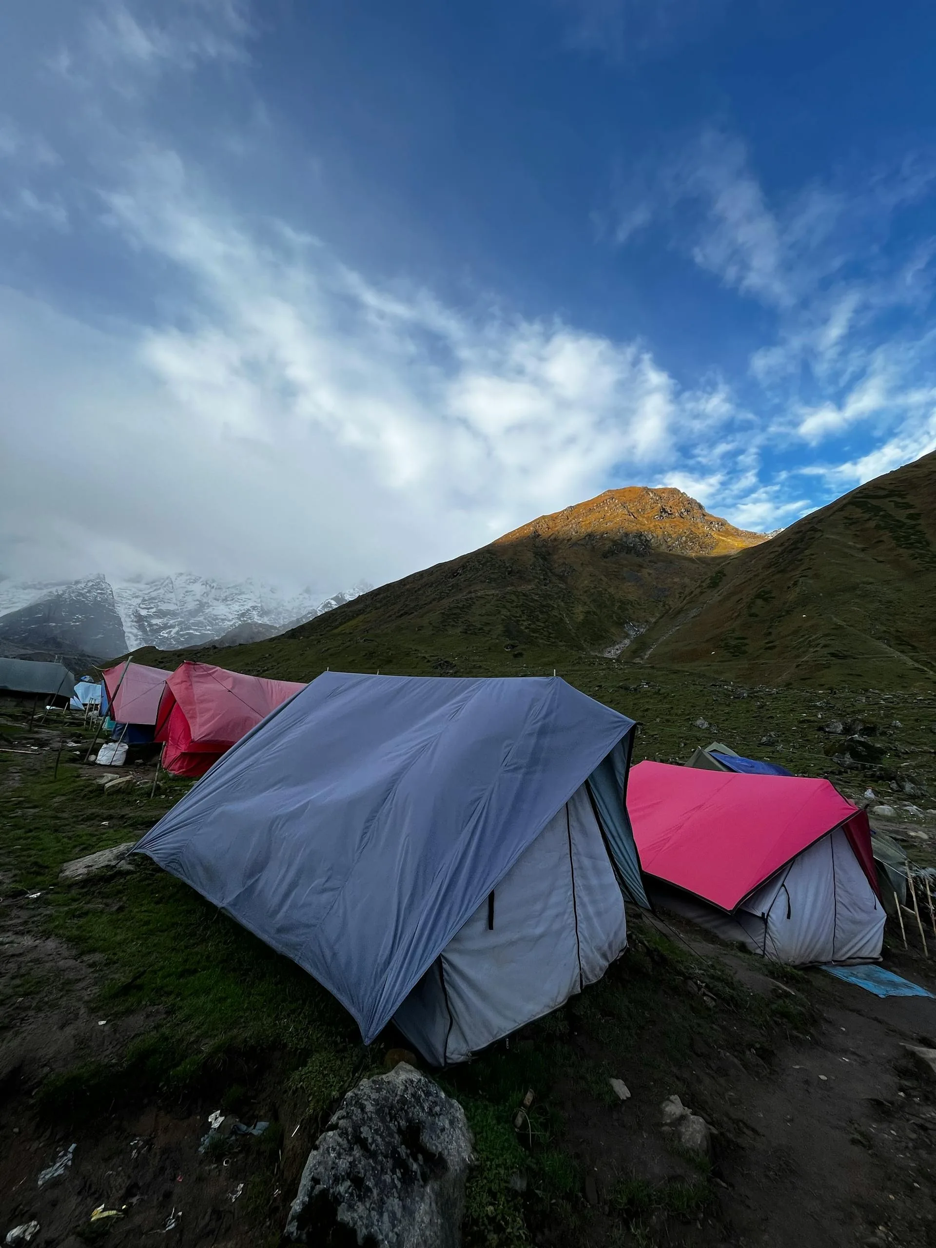 Tents mountain camp