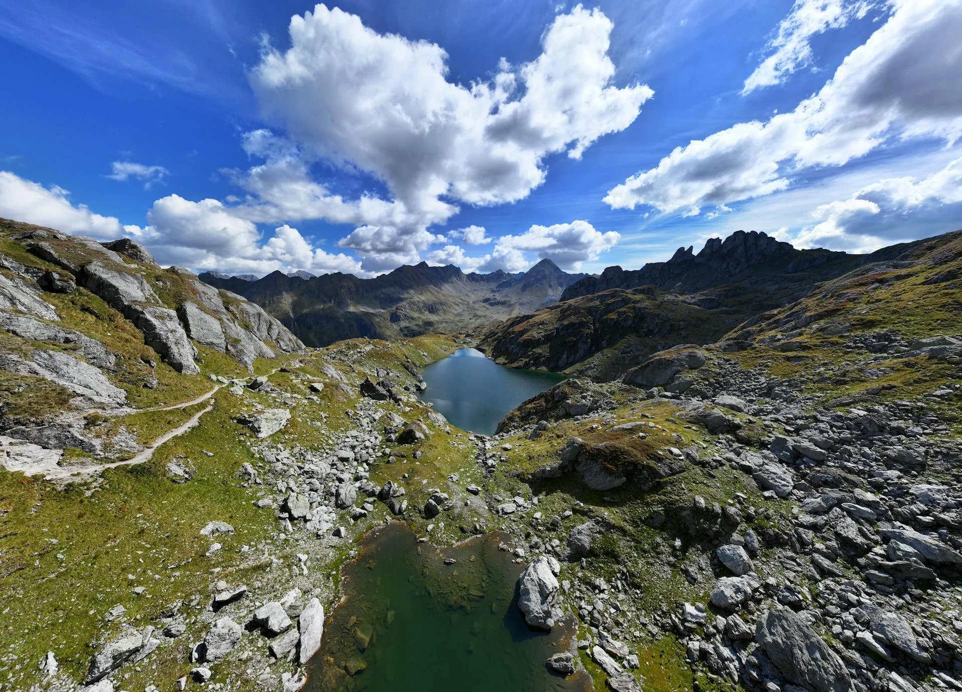 Alpine lake landscape